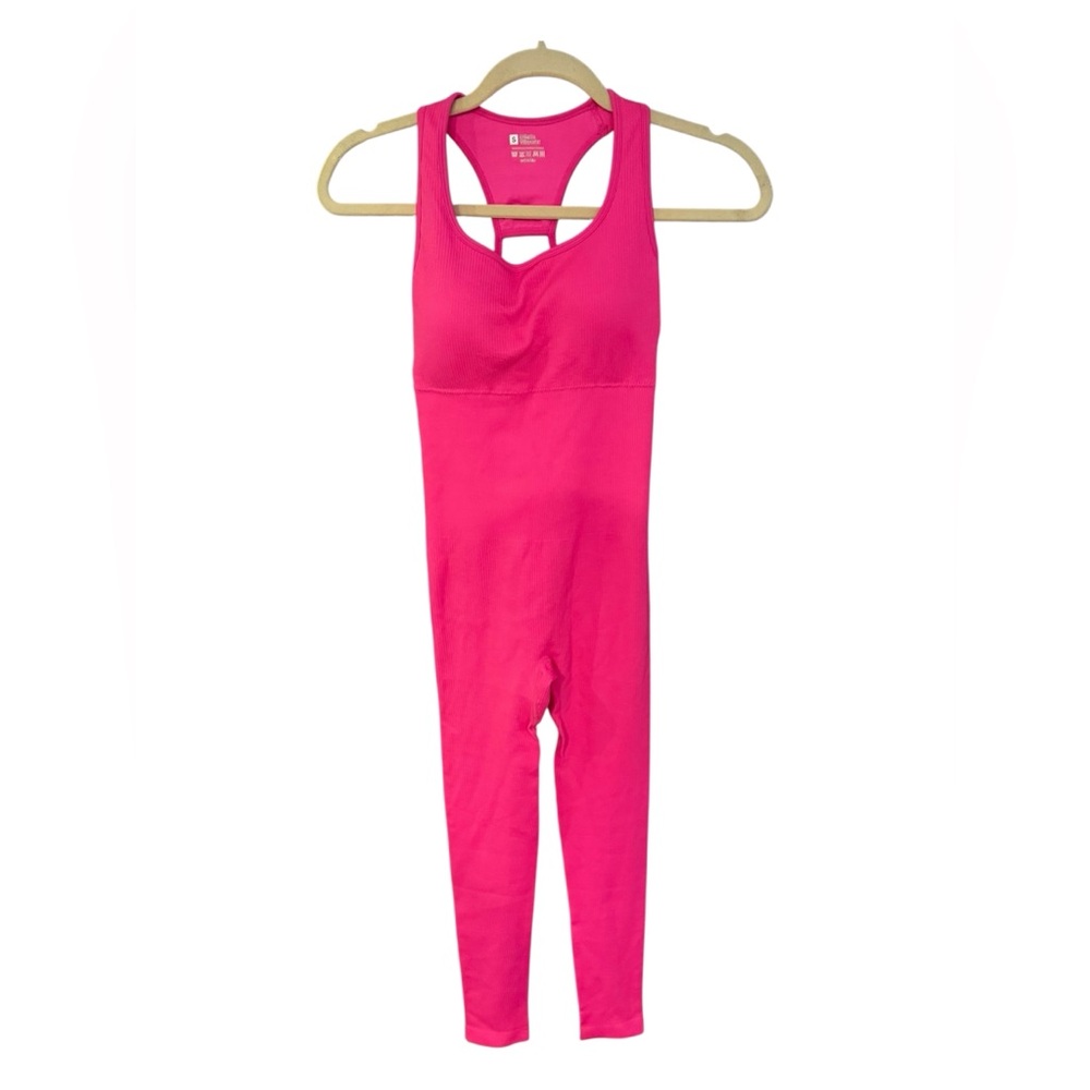 Fun Hot Pink Ribbed Onesie, Great Compression, Super Slimming, NWT, SZ Small!